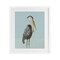 Stupell Industries Coastal Pelican Muted Blue Framed Print Under Glass, design by Julie DeRice